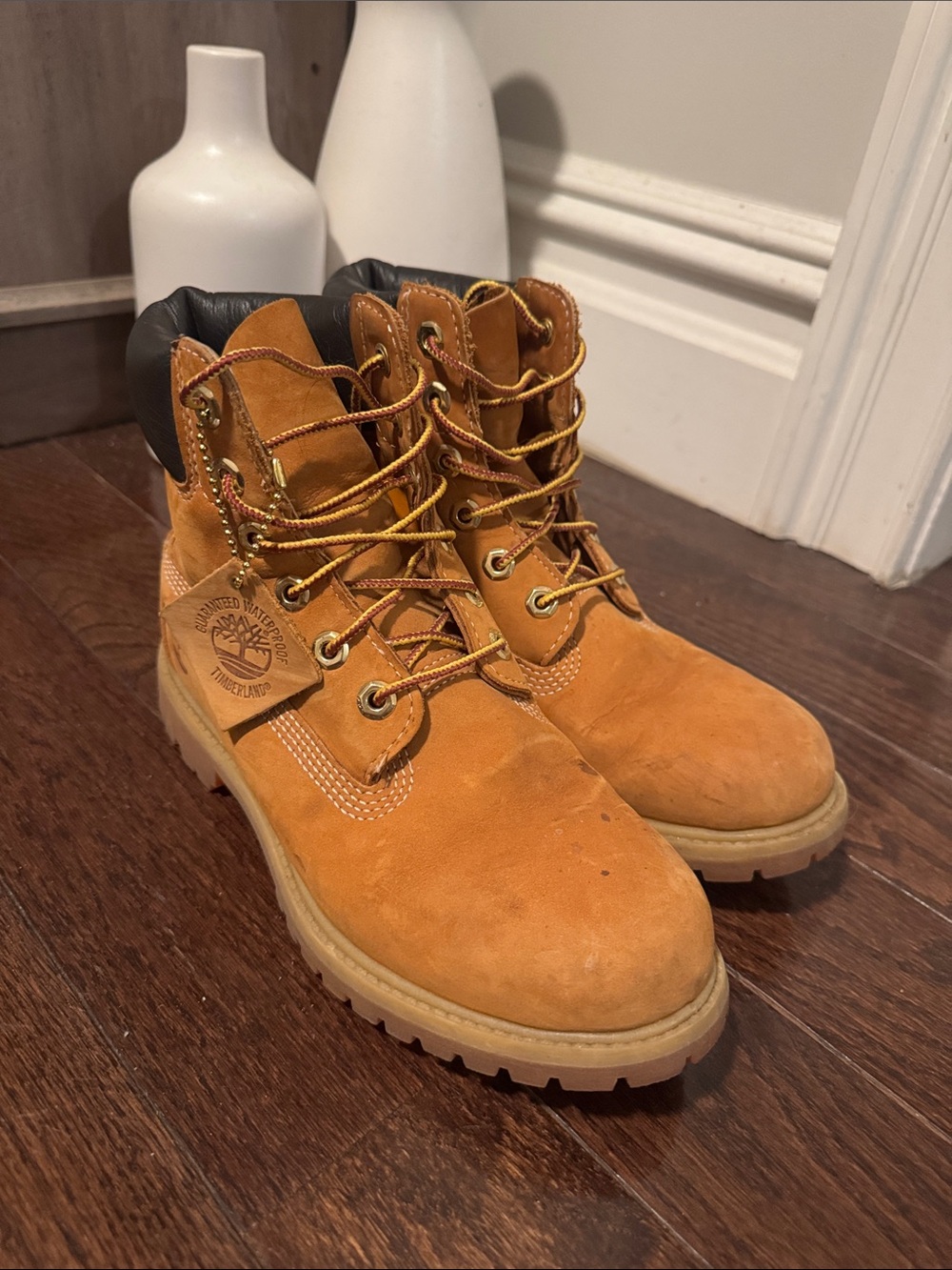 Timberland Honey Wheat Nubuck Lace-Up Women's Work Boots